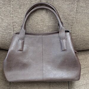 Elegant Brown Faux Leather Handbag